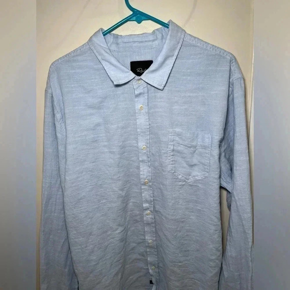 Rails Size XXL Wyatt Light Blue Buttondown Long Sleeve Shirt - Picture 3 of 9